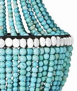 Beau Turquise Empire Chandelier