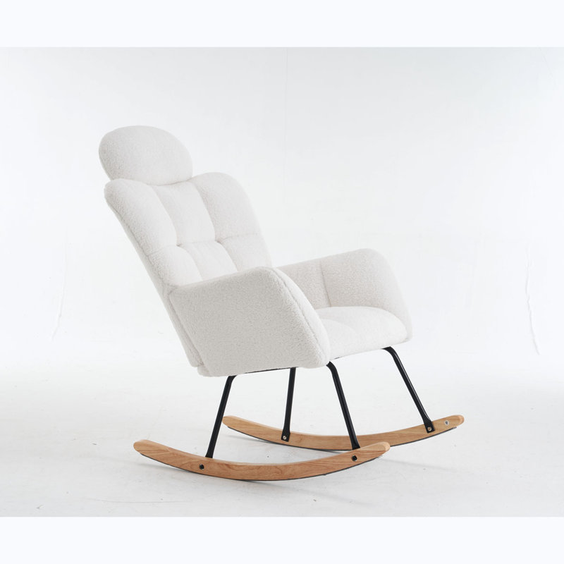 Chaise berçante Teddy, Ivoire ivoire