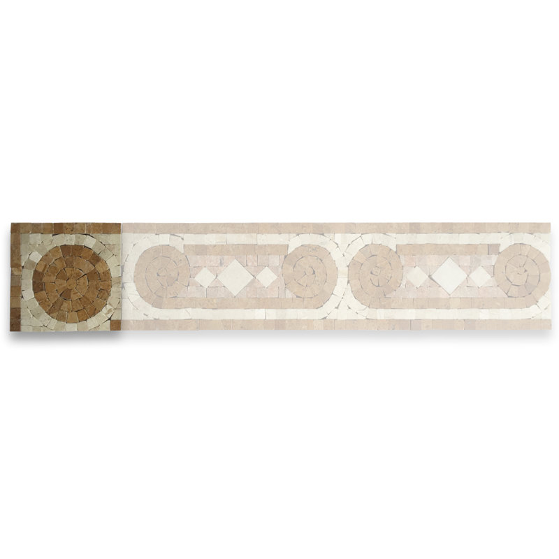 Carreau de mosaïque de marbre et de plancher 3,9 "x 3,9" Treasure