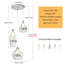 3 - Light Glass Cluster Pendant Light With Bulbs Included