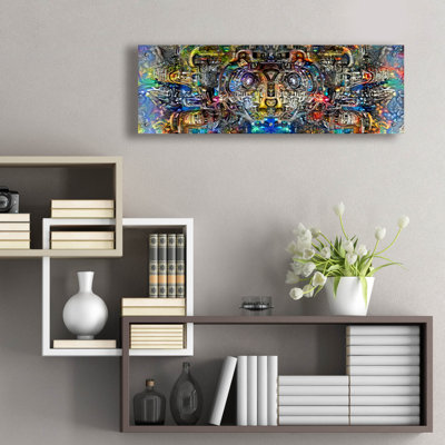  'Tonatiuh And His Presence In Time' by Pedro Gavidia Acrylic Glass Wall Art, 36" x 12"