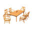 Osborne Outdoor 5 - Piece Teak Dining Set-723976593-723976599