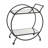  Bray Gold Metal Rolling Round 2 Mirrored Shelf Bar Cart with Top Handle-1739752963