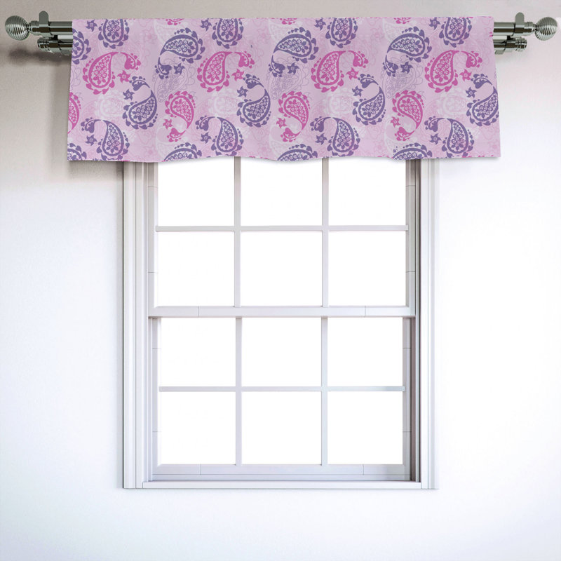 Sateen Paisley Ruffled Window Valance