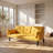 Aesthetics 70" W x 28" D x 30" H Foldable Cotton and Linen Convertible Sofa Bed