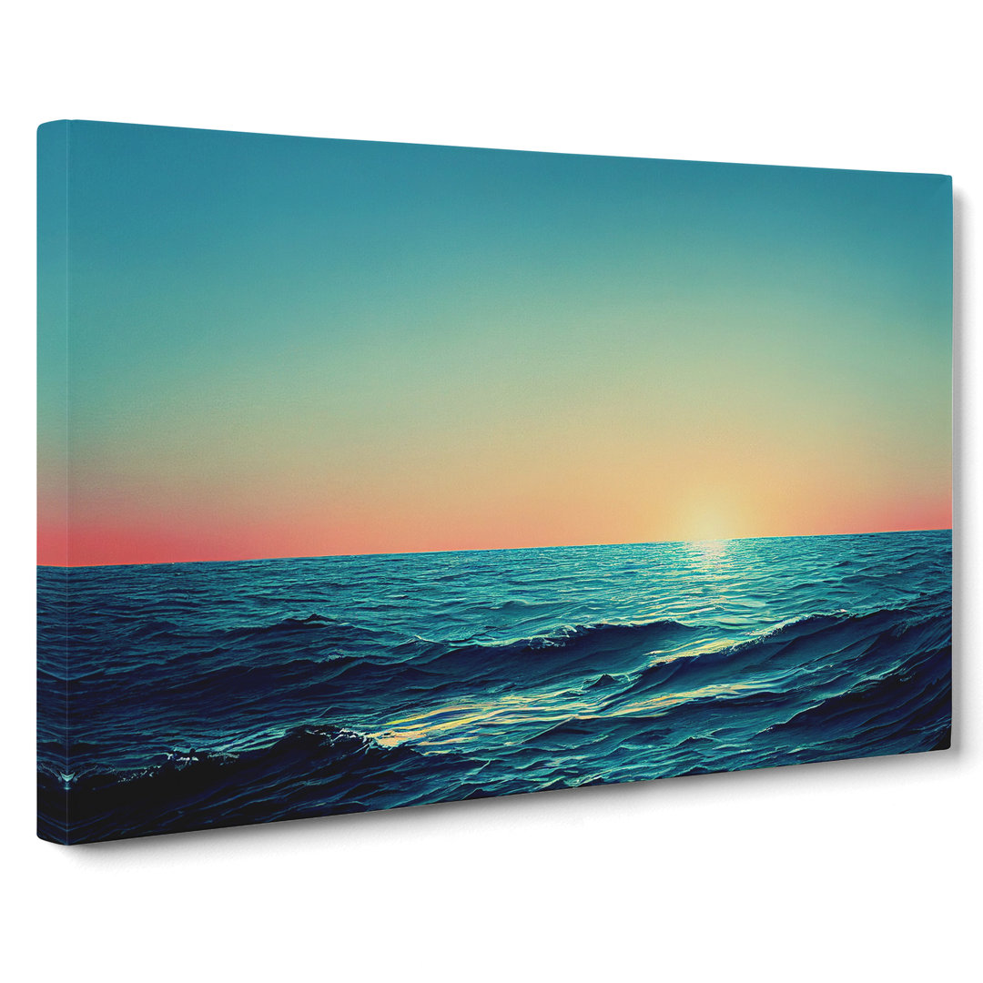 Ocean Sunset - Wrapped Canvas