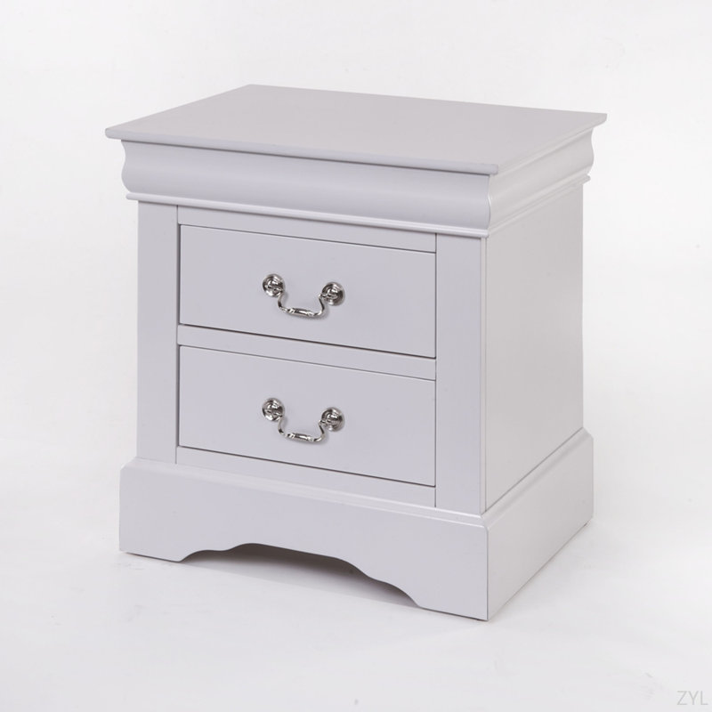 Philippe III White Finish Nightstand, White 1