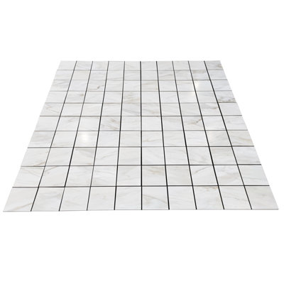 Carreau de marbre 12 po x 12 po Calacatta Gold (adouci)