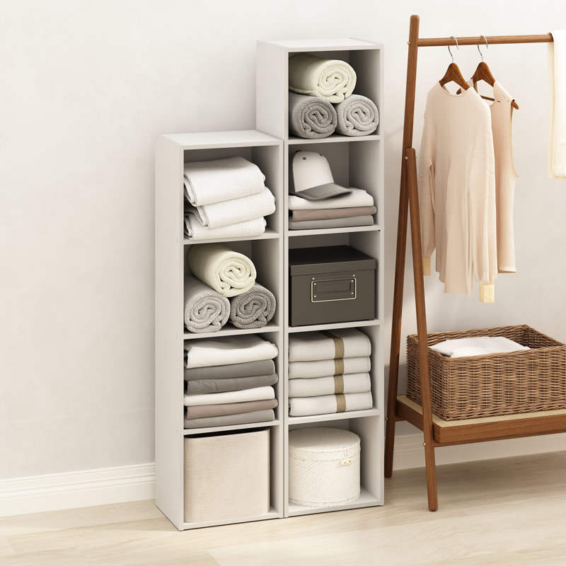 Rangement à vêtements polyvalent à 4 niveaux Furinno Reed, H 42 po x l 12 po x P 9 po