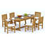 8 Seats 9 Pcs Grade-A Teak Wood Dining Set: 94" Mas Oval Trestle Leg Table And 8 Devon Armless Chairs #11DV2300-1639746423