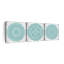 Ensemble de 3 mandalas vertes sur toile-1243027873