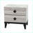 Rustic Cream Oak Nightstand with Faux Marble Top - 23”x15”x23”H