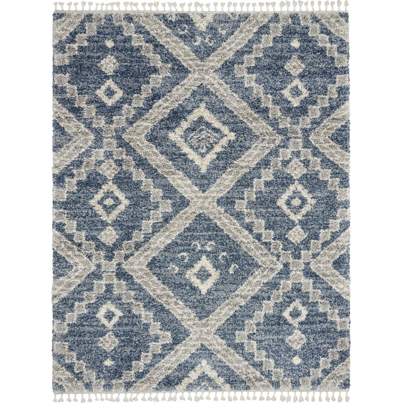 Tapis scandinave à poils longs Drusilla, Rectangle 7 pi 10 po x 10 pi 6 po