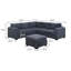 Ensemble modulaire 4 pièces avec repose-pieds-526978034