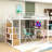Metal Loft Bed with Integrated LED Light and Desk,Shelves-1079209725