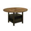 Table à hauteur de comptoir Kimberly avec plateau tournant, 5 tablettes, noir, brun cuit
