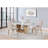Rectangular Dining Table With Faux Marble Tabletop