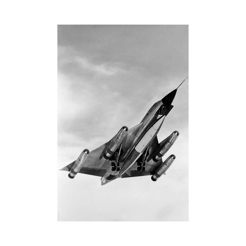 1960s B-58 Bomber In Ascent - Wrapped Canvas Print, 101.6 cm H x 66.04 cm W x 1.91 cm D