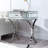 Toby 27" Tall Mirrored Nightstand 1-Drawer Metal Cross-legs