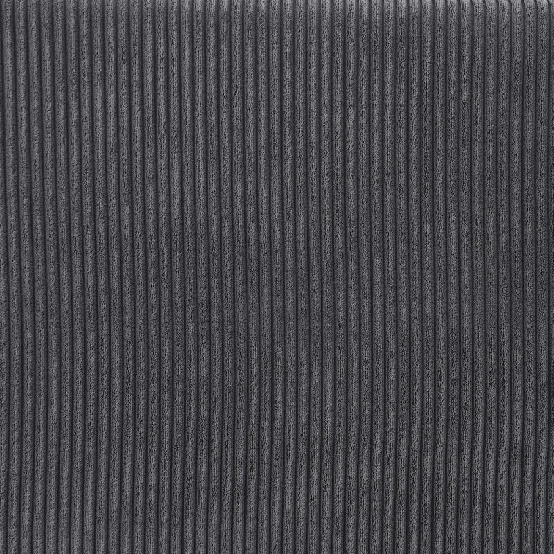 2 - Piece Upholstered Sectional, Dark Gray Corduroy