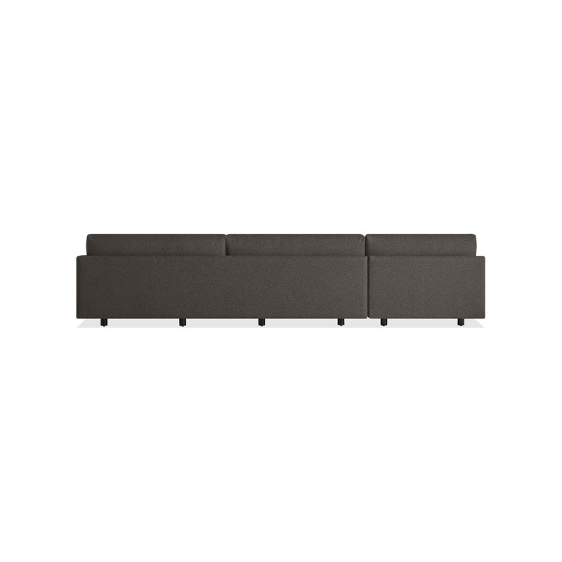Sunday Sectional, Right Hand Facing, Kelso Charcoal 100% Polyester