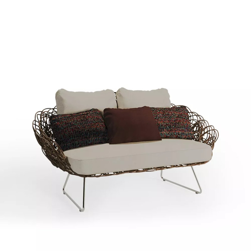 Noodle Loveseat, Action Linen, Bronze