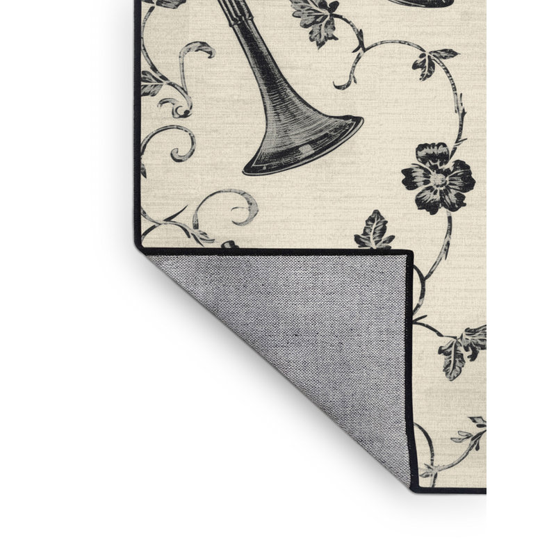 Tapis beige délavé à la machine Orfelinda, 7 x 10