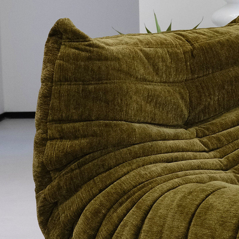 Canapé chenille simple et luxueux, Chenille verte