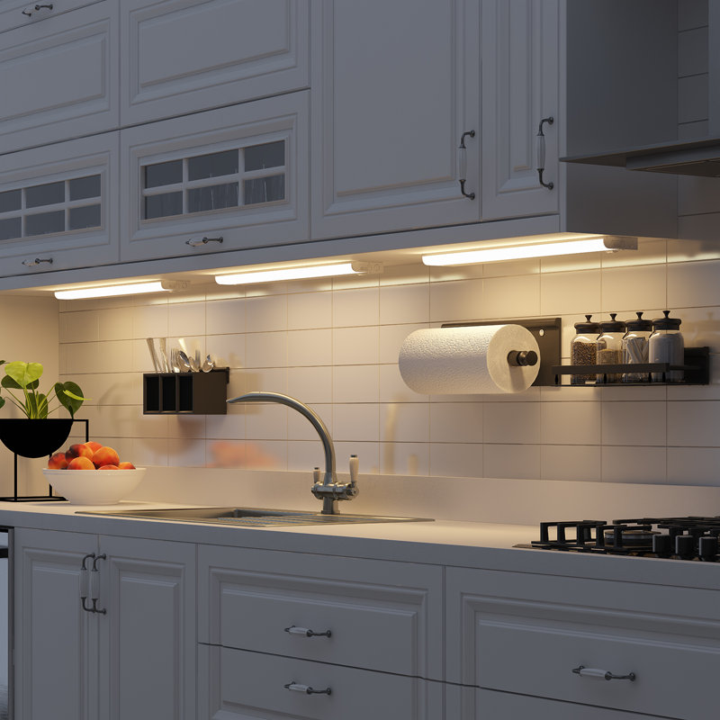Inlight 18-inch Hardwired Only LED Under Cabinet Lighting, Soft White(3000K), Dimmable, Matte White Finished, ETL Listed, IN-0201-12-WH
