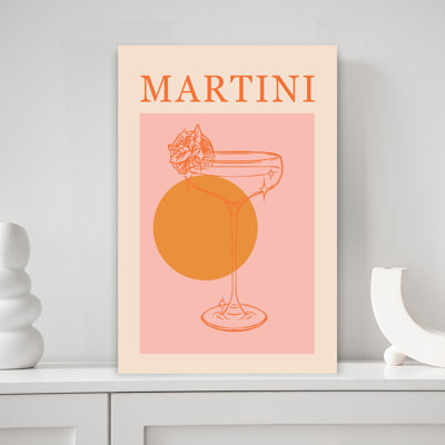 Art mural rétro, moderne et minimaliste, cocktail classique