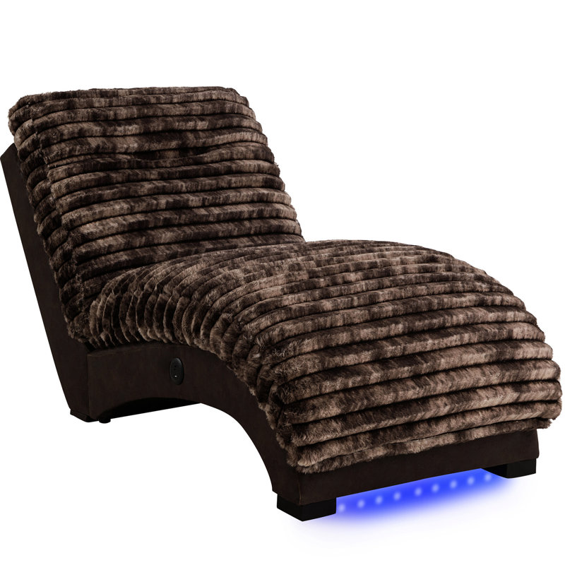 Chaise d'appoint décorative avec tissu doux et pour un salon confortable avec effet d'éclairage supplémentaire