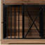 Meuble de rangement pour chien de 55,1 po pour grands ou 2 chiens de taille moyenne, table cage robuste avec 2 tiroirs et tablettes de rangement, meuble télé, table de bout pour 2 chiens avec verrous séparateurs