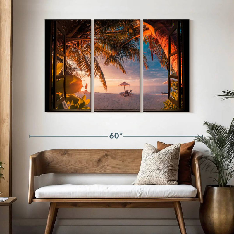Gillard Window To Maldives Beach, 32" H x 50" W