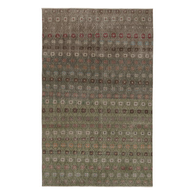 Distressed One-of-a-Kind 5'1X8'8 Hand Knotted Area Rug