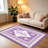 Lilac Fringe Rug carpet-easy to clean, machine-washable, soft and comfortable; suitable for door mats, kitchens, living rooms, bedrooms, corridors, and laundry areas. Easy to clean, durable carpet for home decoration.-689415746