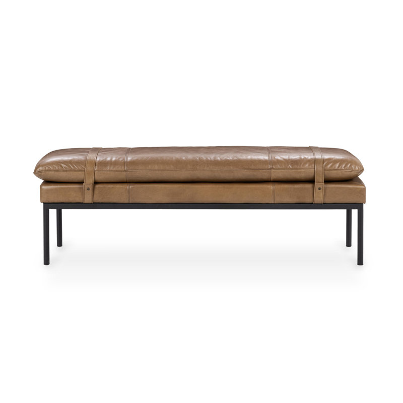 Banc en cuir fleur Eliah