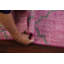 Tapis mauve en laine noué à la main de conception unique 5 pi 7 po x 8 pi 8 po