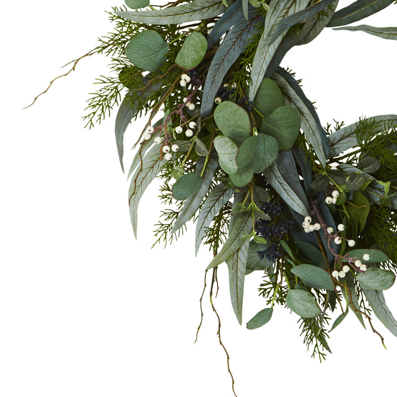 Faux Eucalyptus Polyester 24'' Wreath