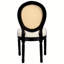 Chaises de salle à manger French Country, chaises rembourrées avec dossier rond en rotin naturel-1250083701