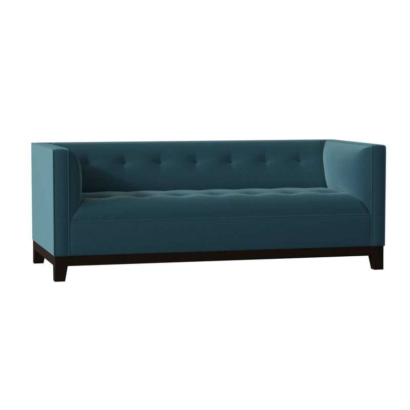 Canapé Aldo, Brun foncé, Turquoise Lucky, 72 pouces