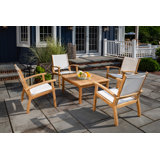 Bayhead Outdoor 5 - Piece Teak Conversation Set