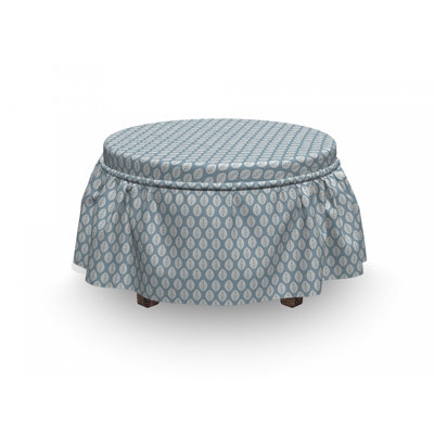Housse pour repose-pieds tropical leaves