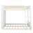 Bunk Bed With Chic Rattan Aesthetics, Bunk Bed Frame With Storage Bookshelf And LED Lighting-904871354