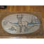 1930s Ivory Beige Cream White American Hooked Antique Wool Floral Medallion Rug