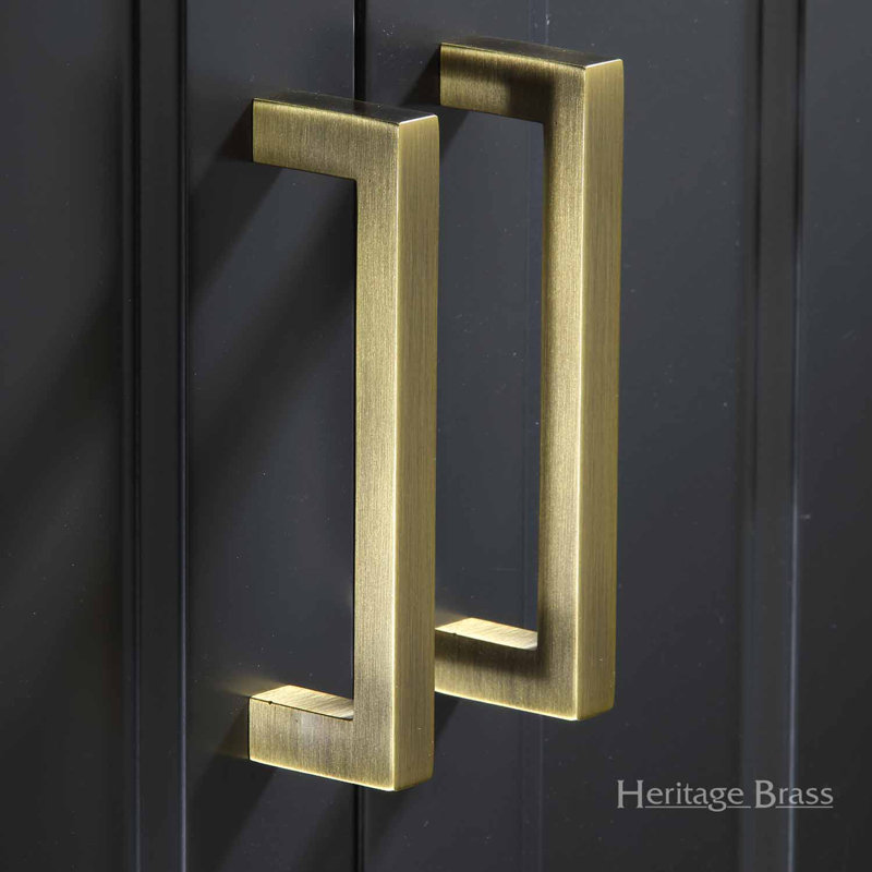 Heritage Brass Heritage Cabinet Pull Metro Design, Antique Brass, 27.6cm L x 1cm W
