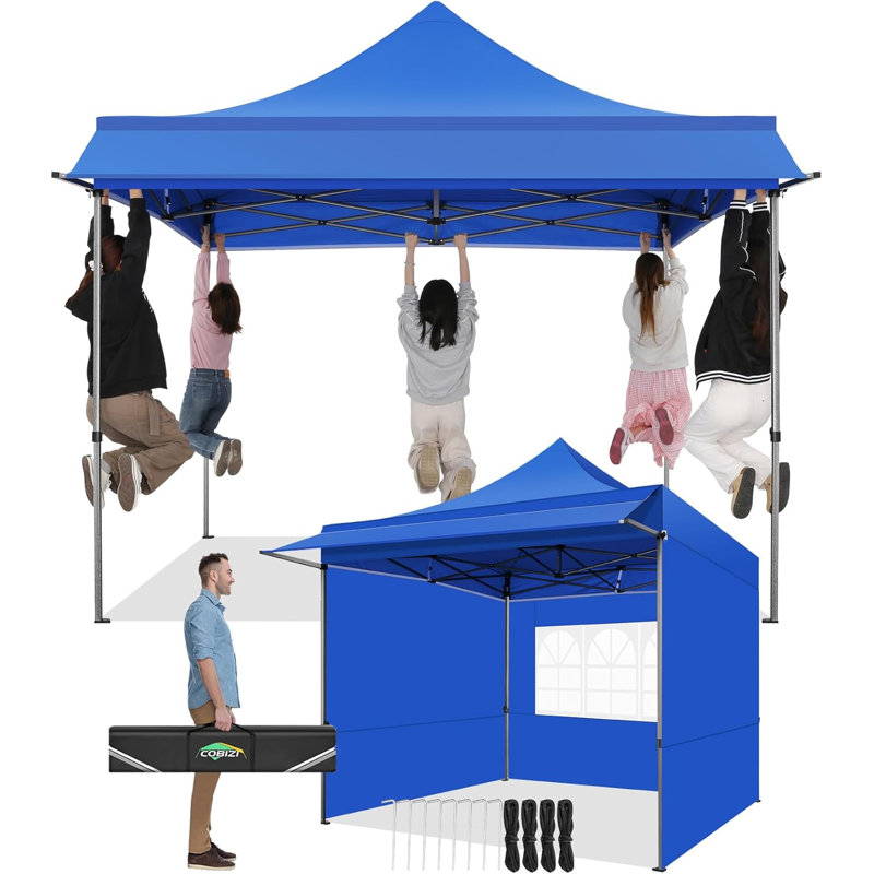 3 x 3m Steel Canopy, Blue
