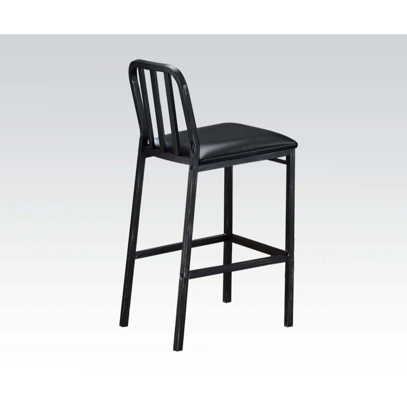 Chaise d’appoint à lattes en noir