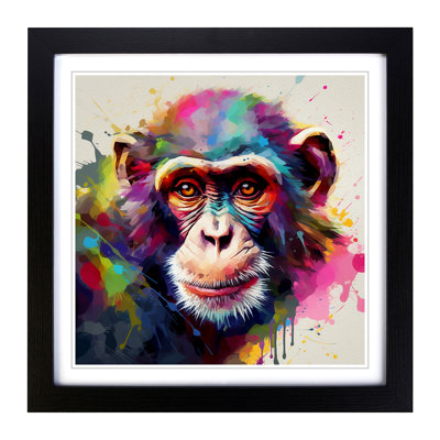 Monkey Abstract Art No.1 - Framed Print