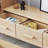 Durable Rubberwood TV And Coffee Table Set 2 - Piece Solid Wood Living Room Table Set