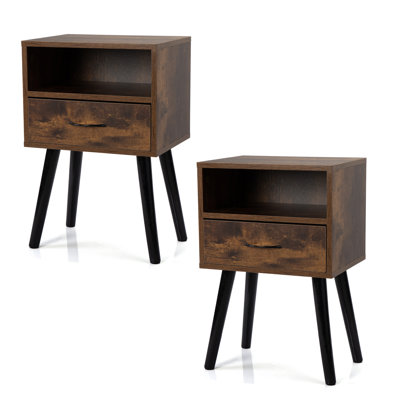 Nightstands Set Of 2 Modern Nightstand Bed Side Table Nightstand For Bedroom